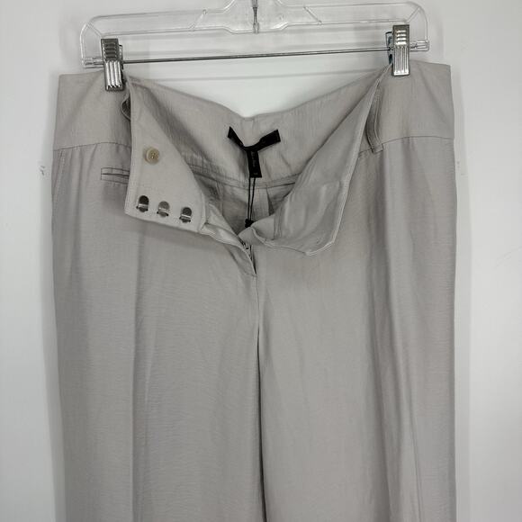 BCBGMAXAZRIA Caroline Wide Leg Pants size 8 Light Dove Gray - Picture 7 of 10